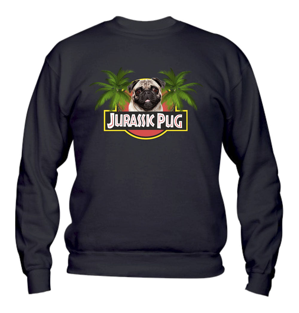 Felpa Girocollo UOMO, DONNA & BAMBIN - JURASSIC PUG - Super vestibilità Top qualità