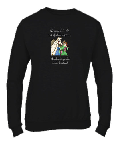 Felpa Girocollo DONNA & BAMBIN - BELLE ARMADIO - Super vestibilità Top qualità - Social Crazy