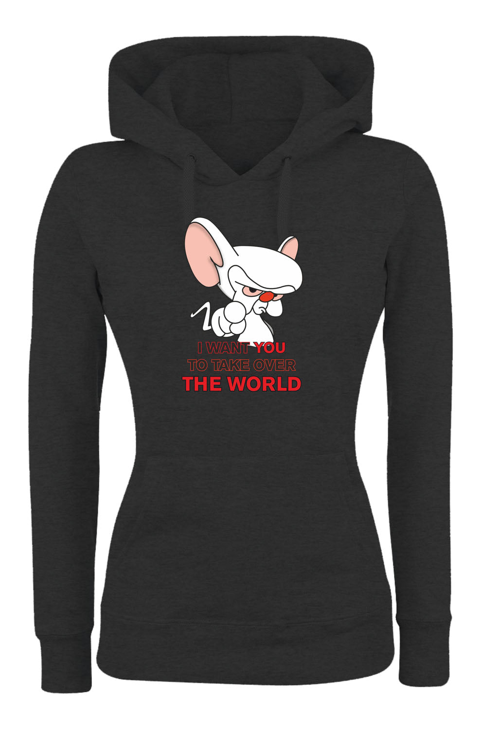 Felpa con cappuccio UOMO, DONNA & BAMBIN - I WANT YOU TO TAKE OVER THE WORLD - Super vestibilità Top qualità