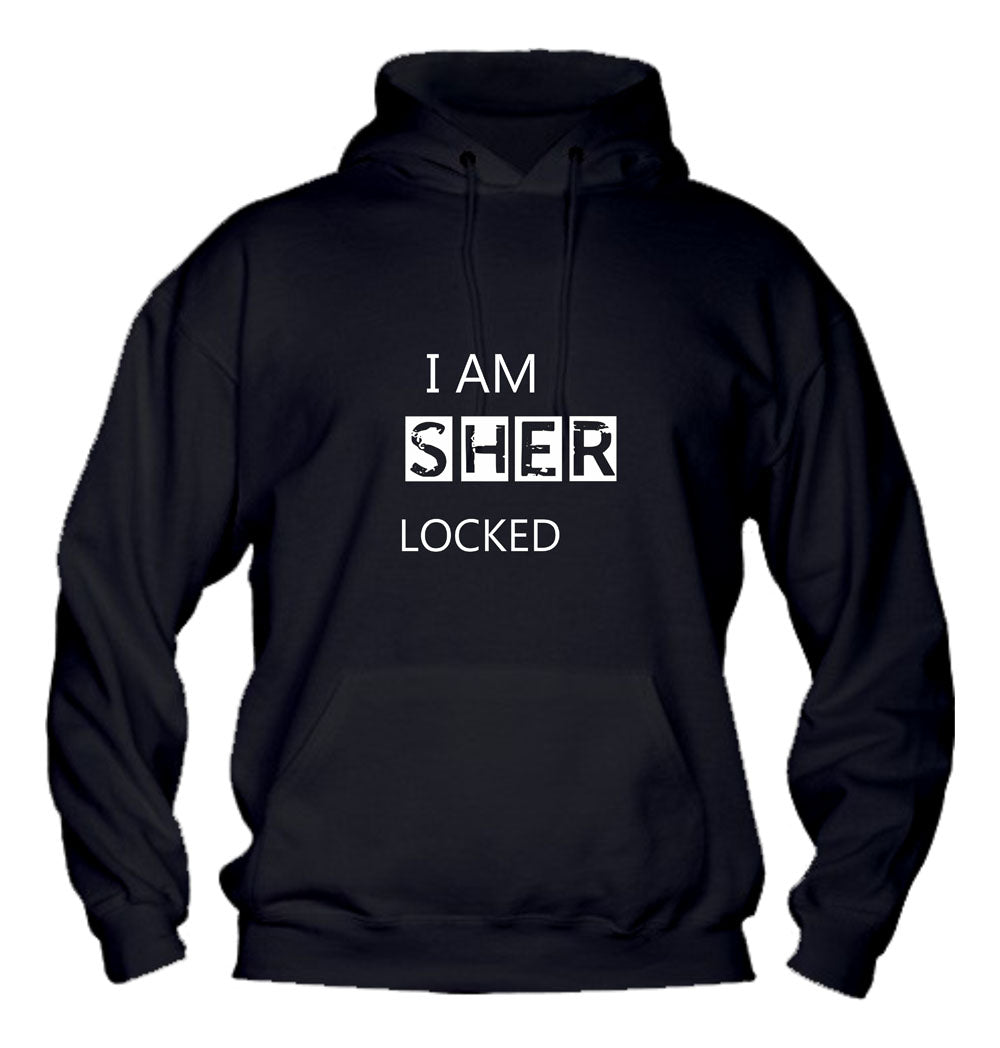 Felpa con cappuccio UOMO, DONNA & BAMBIN - I AM SHERLOCKED - Super vestibilità Top qualità
