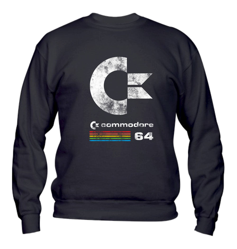 Felpa Girocollo UOMO, DONNA & BAMBIN - COMMODORE 64 - Super vestibilità Top qualità