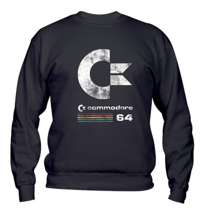 Felpa Girocollo UOMO, DONNA & BAMBIN - COMMODORE 64 - Super vestibilità Top qualità