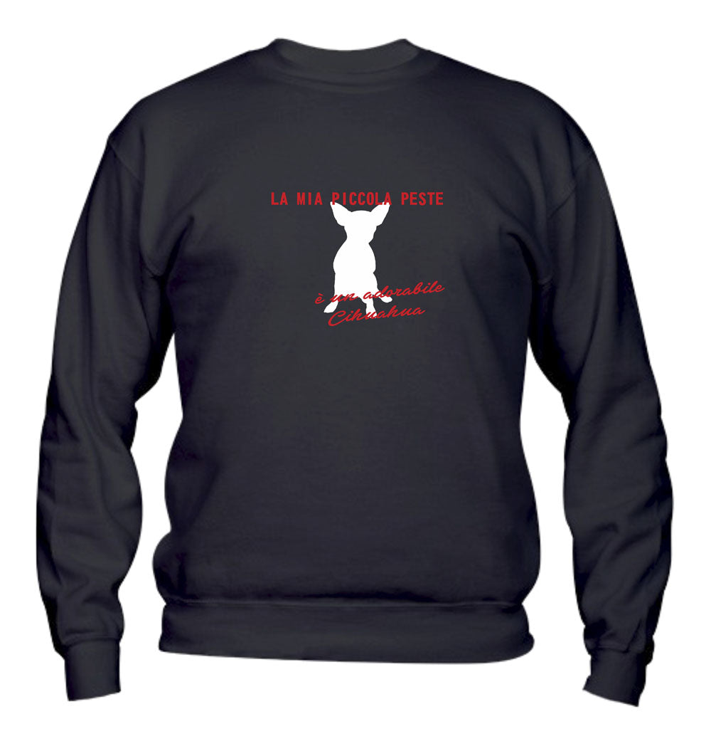 Felpa Girocollo UOMO, DONNA & BAMBIN - LA MIA PICCOLA PESTE - Super vestibilità Top qualità