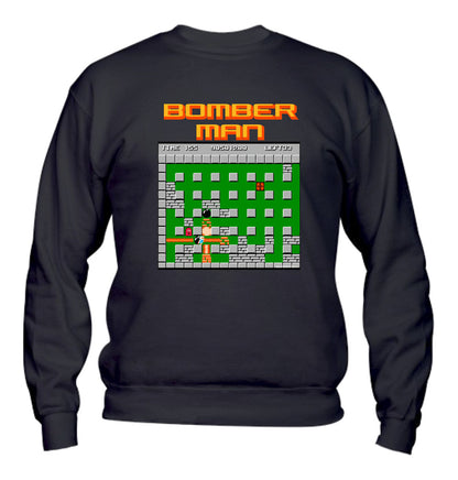 Felpa Girocollo UOMO, DONNA & BAMBIN - BOMBERMAN RETRÒ - Super vestibilità Top qualità