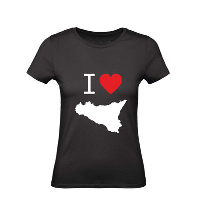 T-Shirt Uomo, Donna & Bambino - I LOVE SICILIA - Maglietta Maglia Tshirt Super vestibilità Top qualità