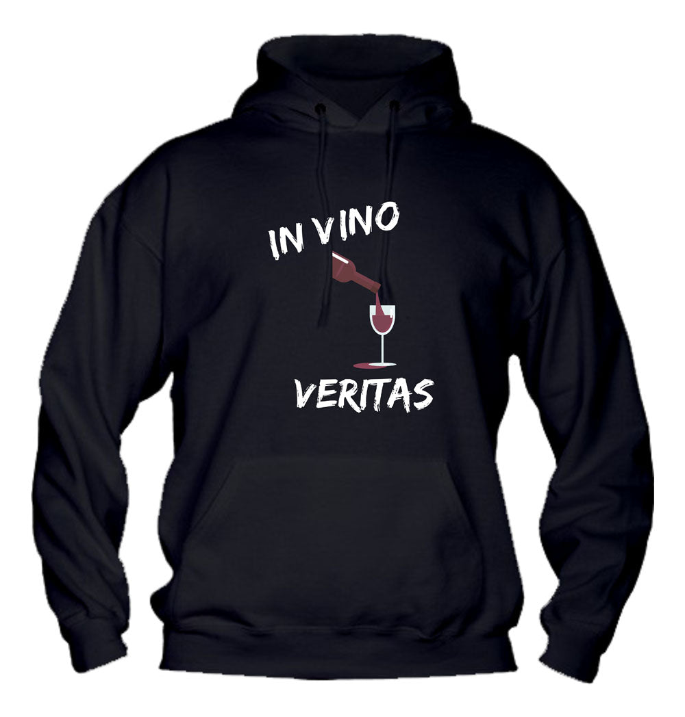 Felpa con cappuccio UOMO, DONNA & BAMBIN - IN VINO VERITAS - Super vestibilità Top qualità
