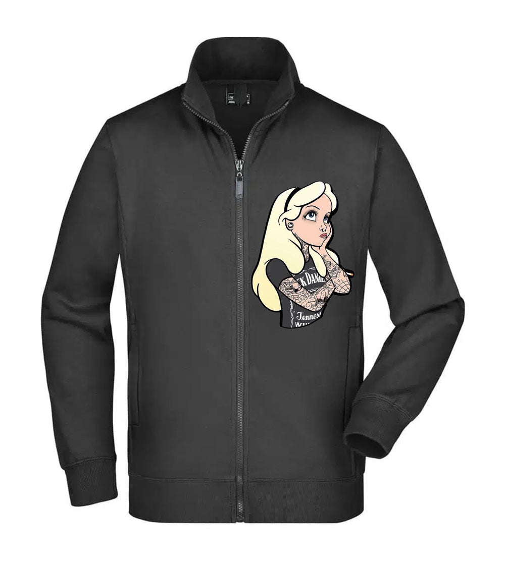 Felpa Unisex Full Zip - ALICE IN WONDERLAND PUNK - Super vestibilità Top qualità - Social Crazy