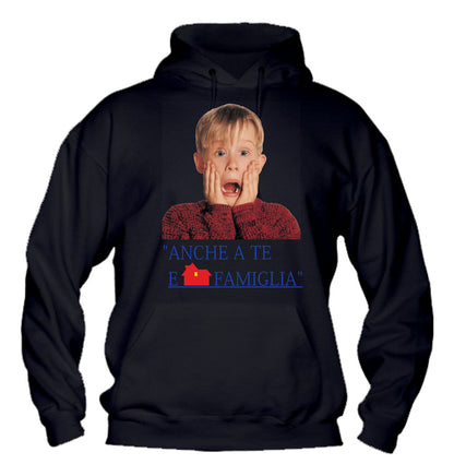 Felpa con cappuccio UOMO, DONNA & BAMBIN - A TE E FAMIGLIA - Super vestibilità Top qualità - Social Crazy