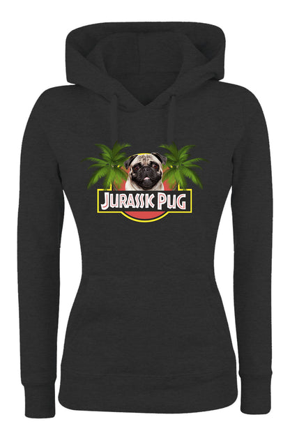 Felpa con cappuccio UOMO, DONNA & BAMBIN - JURASSIC PUG - Super vestibilità Top qualità