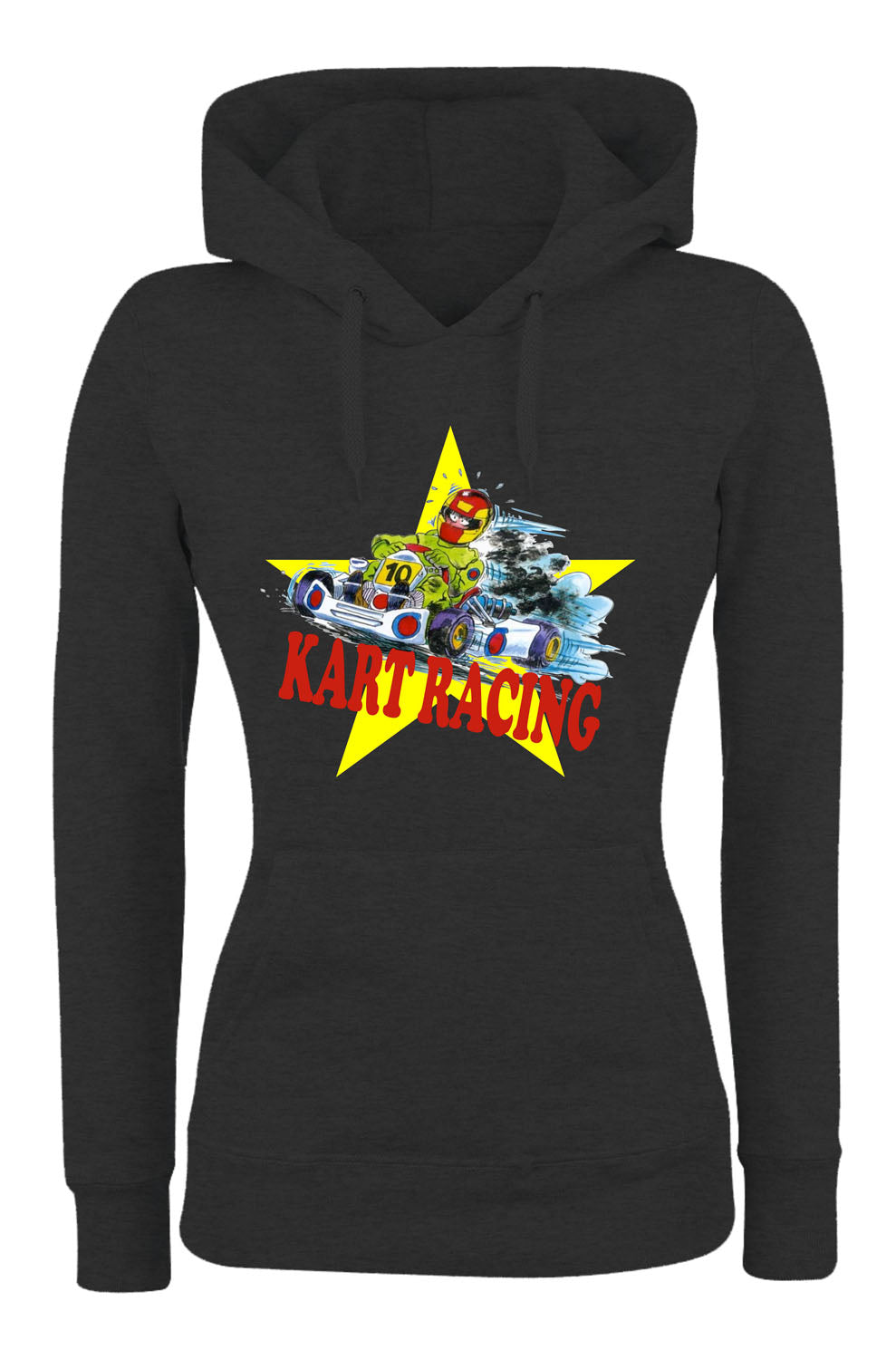 Felpa con cappuccio UOMO, DONNA & BAMBIN - KARTING RACING - Super vestibilità Top qualità