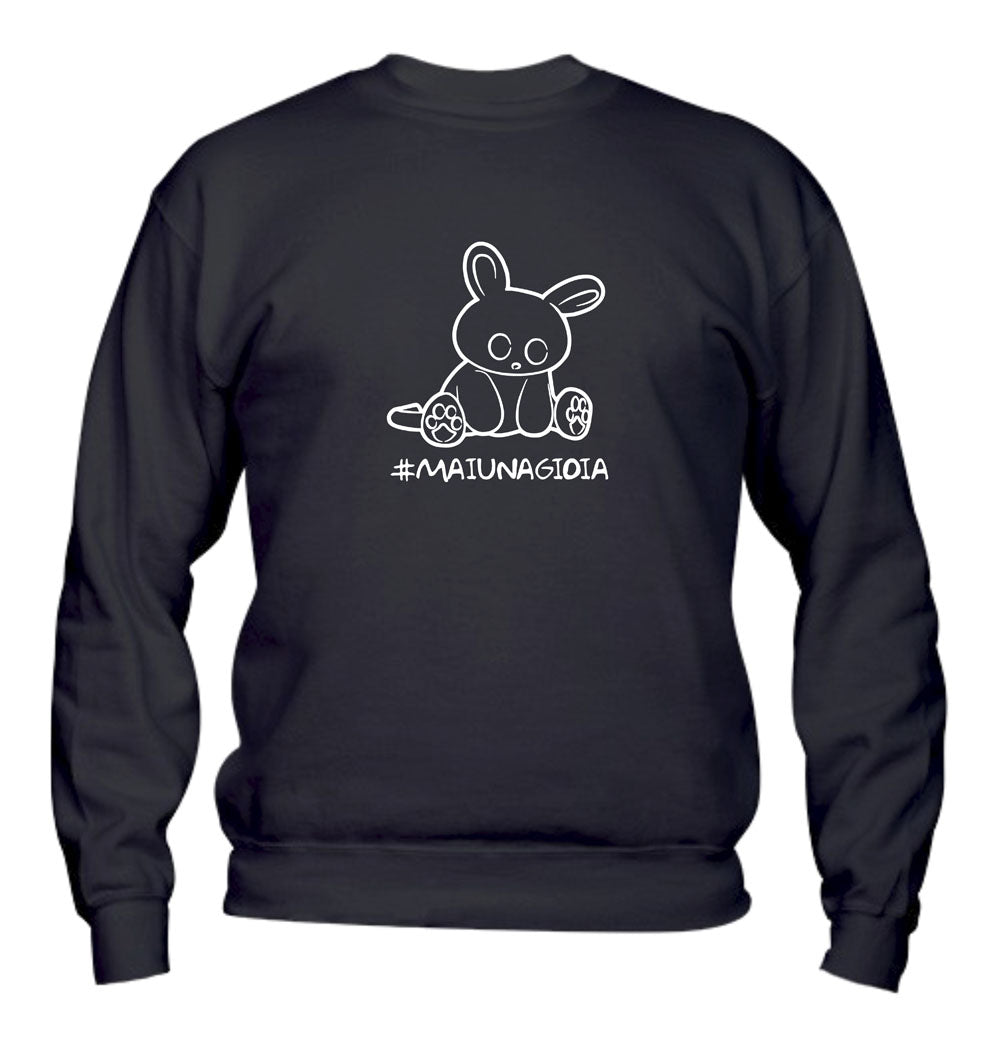 Felpa Girocollo UOMO, DONNA & BAMBIN - #MAIUNAGIOIA - Super vestibilità Top qualità - Social Crazy