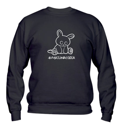 Felpa Girocollo UOMO, DONNA & BAMBIN - #MAIUNAGIOIA - Super vestibilità Top qualità - Social Crazy
