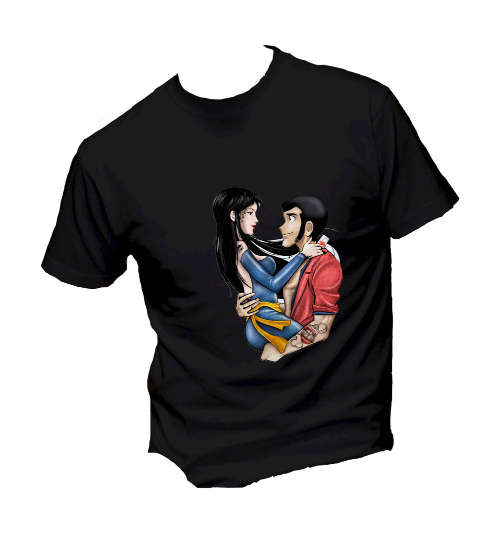 T-Shirt Uomo, Donna & Bambino - HITOMI E LUPIN - Maglietta Maglia Tshirt Super vestibilità Top qualità