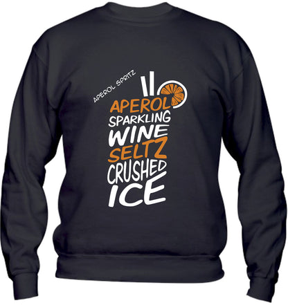 Felpa Girocollo UOMO, DONNA & BAMBIN - APEROL SPRITZ - Super vestibilità Top qualità - Social Crazy