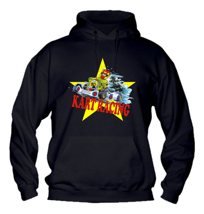 Felpa con cappuccio UOMO, DONNA & BAMBIN - KARTING RACING - Super vestibilità Top qualità