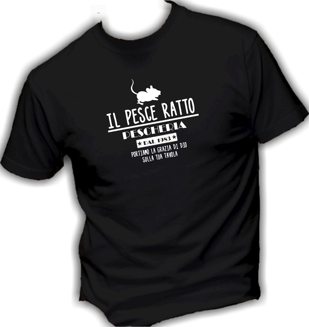 T-Shirt Uomo & Bambino - IL PESCE RATTO - Maglietta Maglia Tshirt Super vestibilità Top qualità