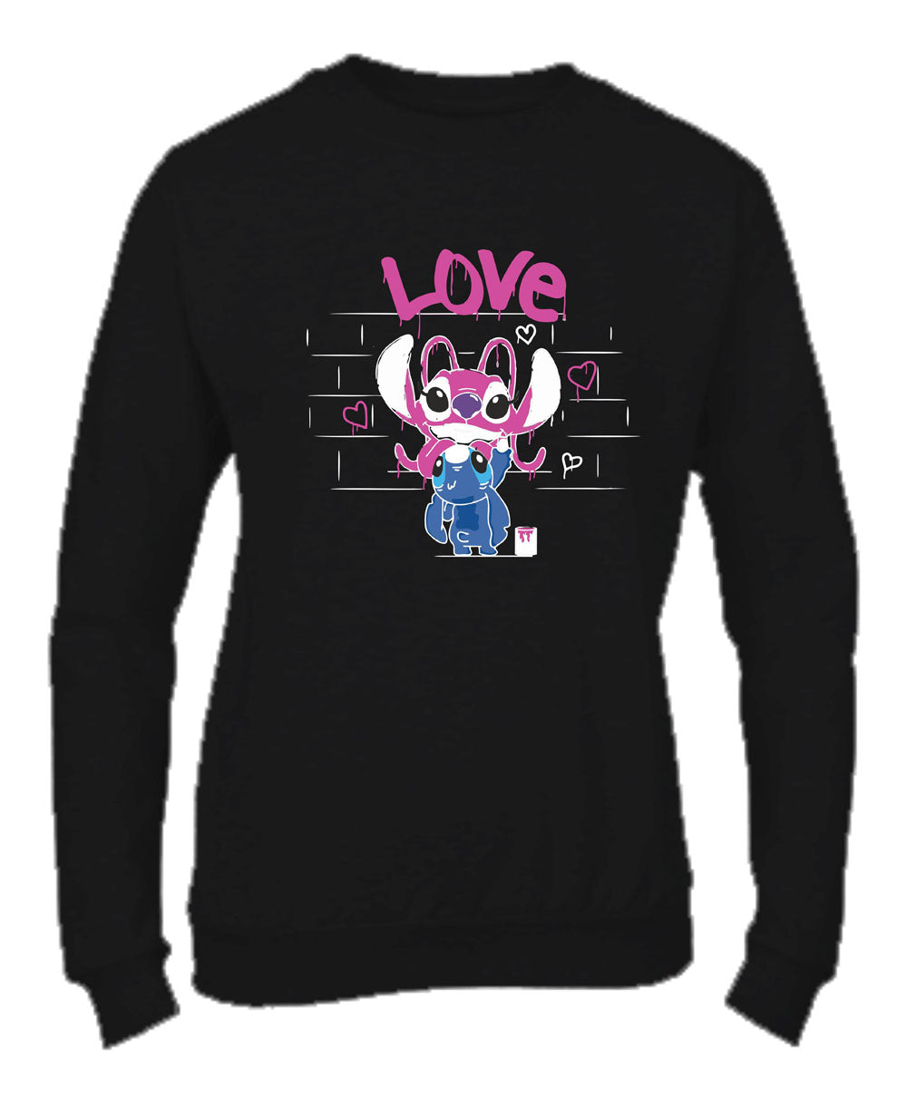 Felpa Girocollo UOMO, DONNA & BAMBIN - MURALES LOVE - Super vestibilità Top qualità