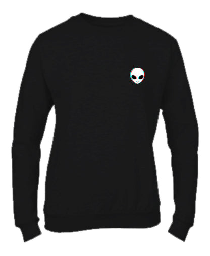 Felpa Girocollo UOMO, DONNA & BAMBIN - ALIEN GLITCH - Super vestibilità Top qualità - Social Crazy