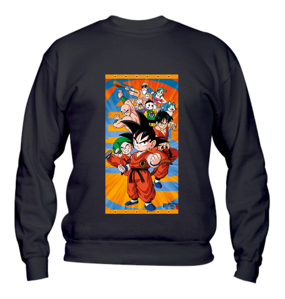 Felpa Girocollo UOMO, DONNA & BAMBIN - DRAGON BALL - Super vestibilità Top qualità