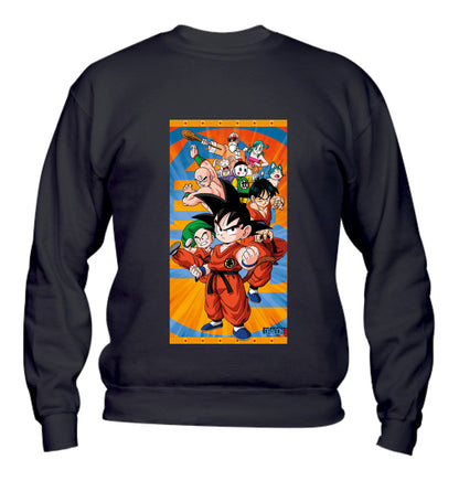 Felpa Girocollo UOMO, DONNA & BAMBIN - DRAGON BALL - Super vestibilità Top qualità
