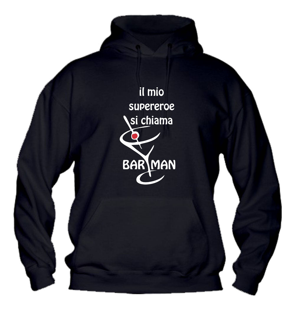 Felpa con cappuccio UOMO, DONNA & BAMBIN - IL MIO SUPEREROE - Super vestibilità Top qualità