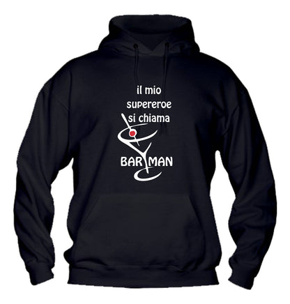 Felpa con cappuccio UOMO, DONNA & BAMBIN - IL MIO SUPEREROE - Super vestibilità Top qualità
