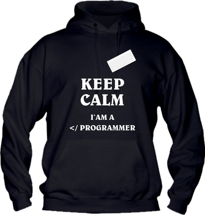 Felpa con cappuccio UOMO, DONNA & BAMBIN - I'M A PROGRAMMER - Super vestibilità Top qualità