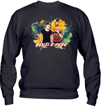 Felpa Girocollo UOMO, DONNA & BAMBIN - BENJI E FEDE - Super vestibilità Top qualità - Social Crazy