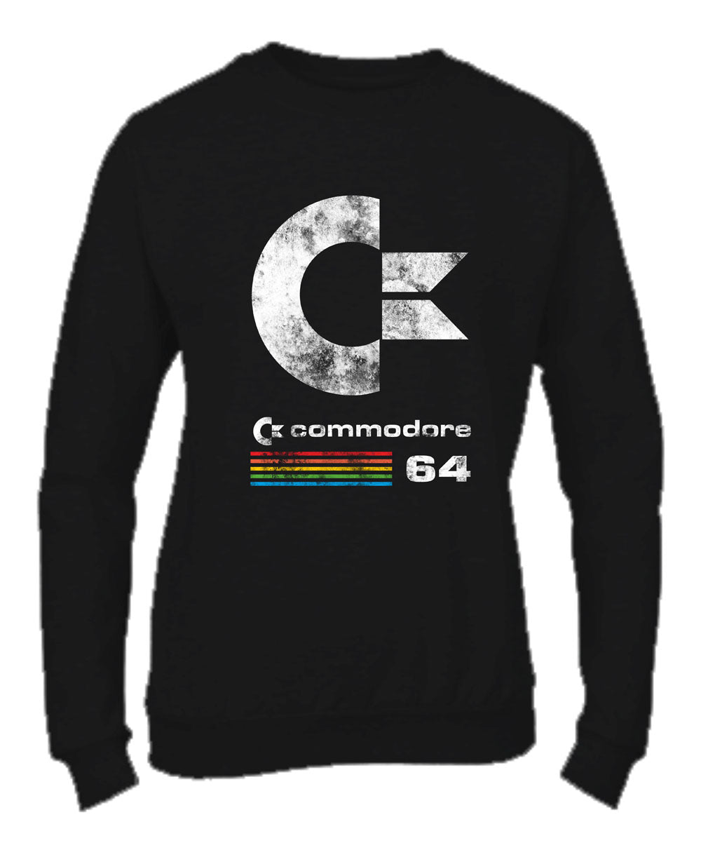 Felpa Girocollo UOMO, DONNA & BAMBIN - COMMODORE 64 - Super vestibilità Top qualità