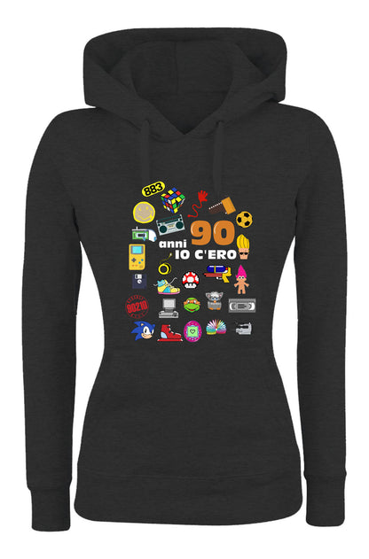 Felpa con cappuccio UOMO, DONNA & BAMBIN - ANNI 90 - Super vestibilità Top qualità - Social Crazy