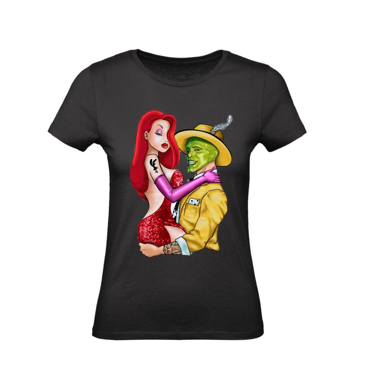T-Shirt Uomo Donna & Bambino - JESSICA RABBIT E THE MASK - Maglietta Maglia Tshirt Super vestibilità Top qualità