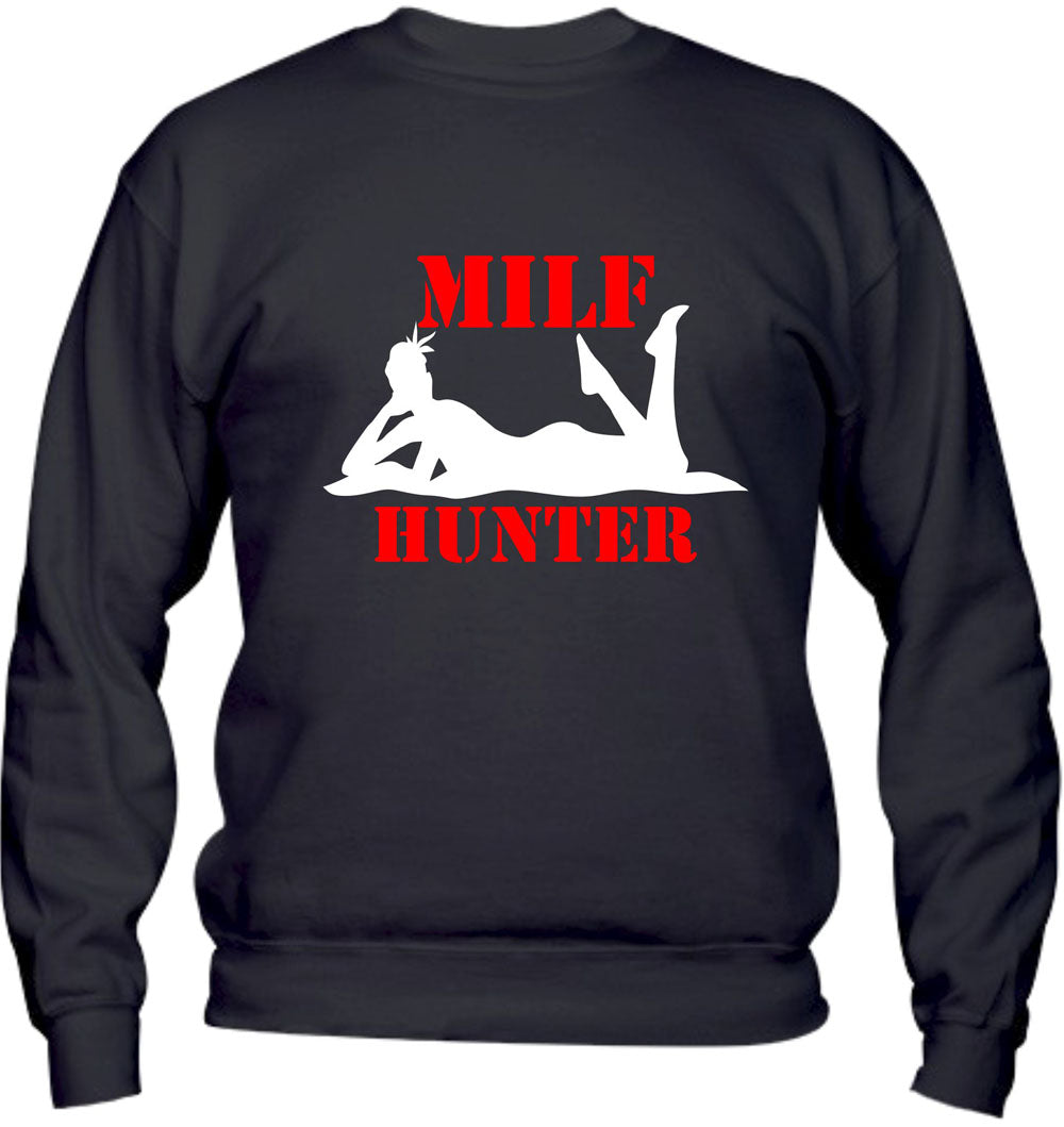 Felpa Girocollo UOMO & BAMBIN - MILF HUNTER - Super vestibilità Top qualità