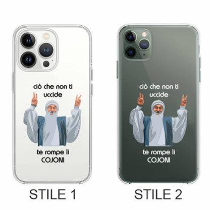 Cover Compatibile Con Tutti i Modelli iPhone - CIO CHE NON TI UCCIDE TI ROMPE I COJO - Trasparente UltraSottili AntiGraffio Antiurto Case Custodia Marca