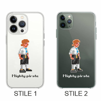 Cover Compatibile Con Tutti i Modelli iPhone - GUYBRUSH TREEPWOOD - Trasparente UltraSottili AntiGraffio Antiurto Case Custodia Marca