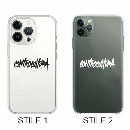 Cover Compatibile Con Tutti i Modelli iPhone - CONTROCULTURA - Trasparente UltraSottili AntiGraffio Antiurto Case Custodia Marca