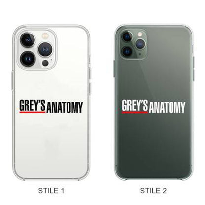 Cover Compatibile Con Tutti i Modelli iPhone - GREY'S ANATOMY LOGO - Trasparente UltraSottili AntiGraffio Antiurto Case Custodia Marca - Social Crazy