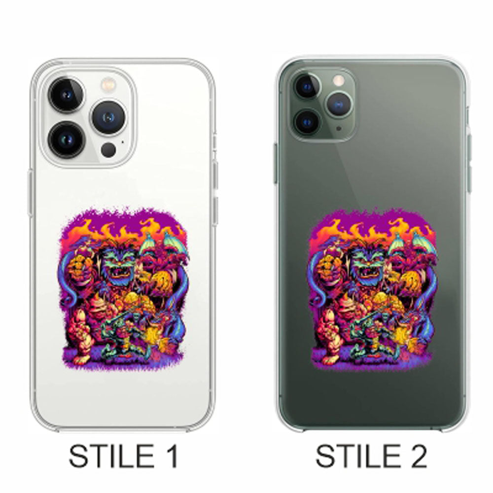 Cover Compatibile Con Tutti i Modelli iPhone - GHOST 'N GOBLINS - Trasparente UltraSottili AntiGraffio Antiurto Case Custodia Marca