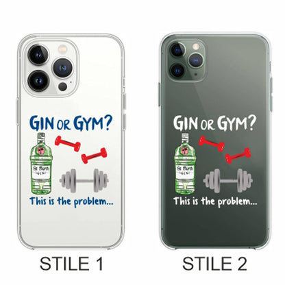 Cover Compatibile Con Tutti i Modelli iPhone - GIN OR GYM - Trasparente UltraSottili AntiGraffio Antiurto Case Custodia Marca