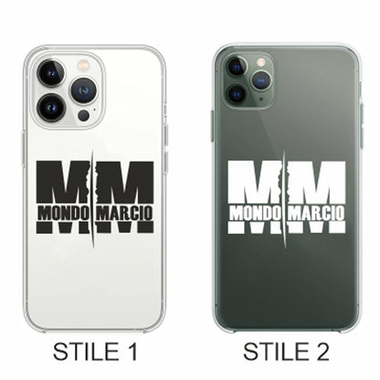 Cover Compatibile Con Tutti i Modelli iPhone - MONDO MARCIO - Trasparente UltraSottili AntiGraffio Antiurto Case Custodia Marca