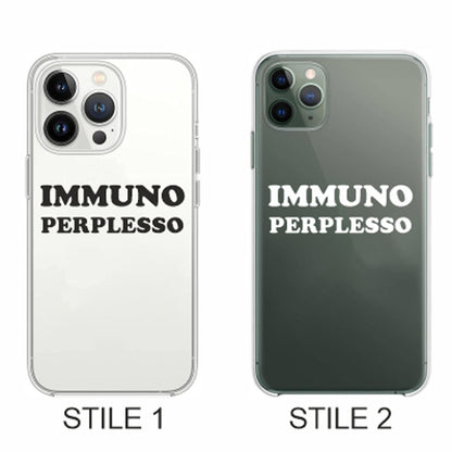 Cover Compatibile Con Tutti i Modelli iPhone - IMMUNO PERPLESSO - Trasparente UltraSottili AntiGraffio Antiurto Case Custodia Marca