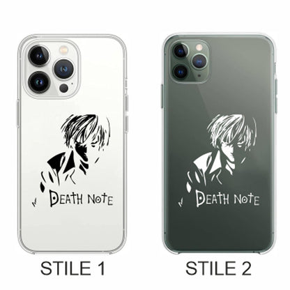 Cover Compatibile Con Tutti i Modelli iPhone - DEATH NOTE - LIGHT - Trasparente UltraSottili AntiGraffio Antiurto Case Custodia Marca