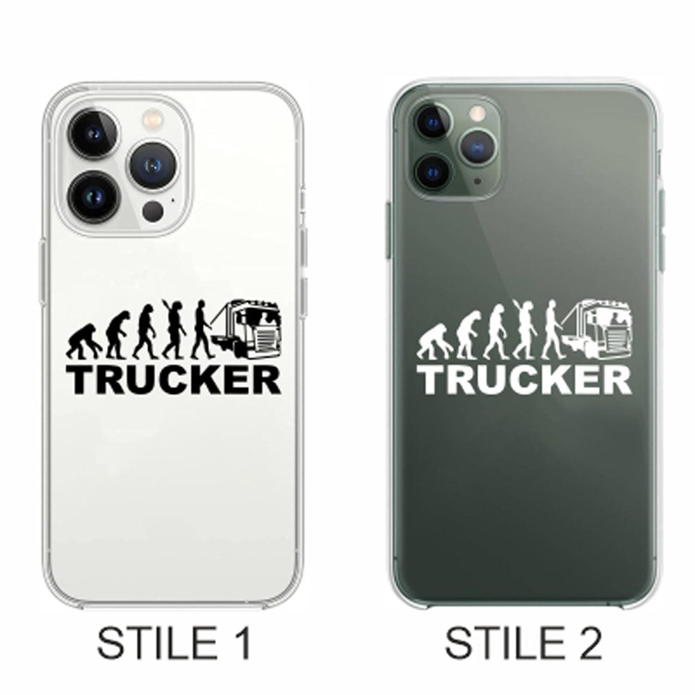 Cover Compatibile Con Tutti i Modelli iPhone - EVOLUTION TRUCKER - Trasparente UltraSottili AntiGraffio Antiurto Case Custodia Marca