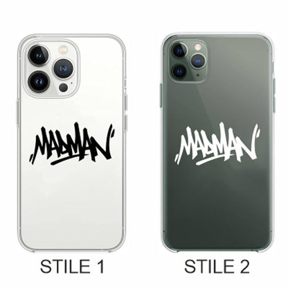 Cover Compatibile Con Tutti i Modelli iPhone - MADMAN - Trasparente UltraSottili AntiGraffio Antiurto Case Custodia Marca