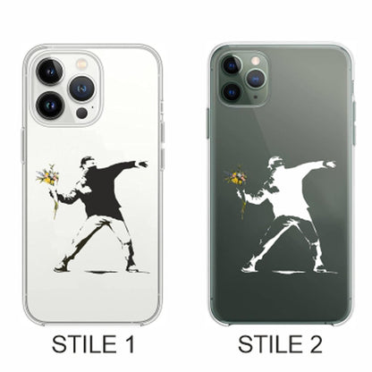 Cover Compatibile Con Tutti i Modelli iPhone - FIORI - Trasparente UltraSottili AntiGraffio Antiurto Case Custodia Marca