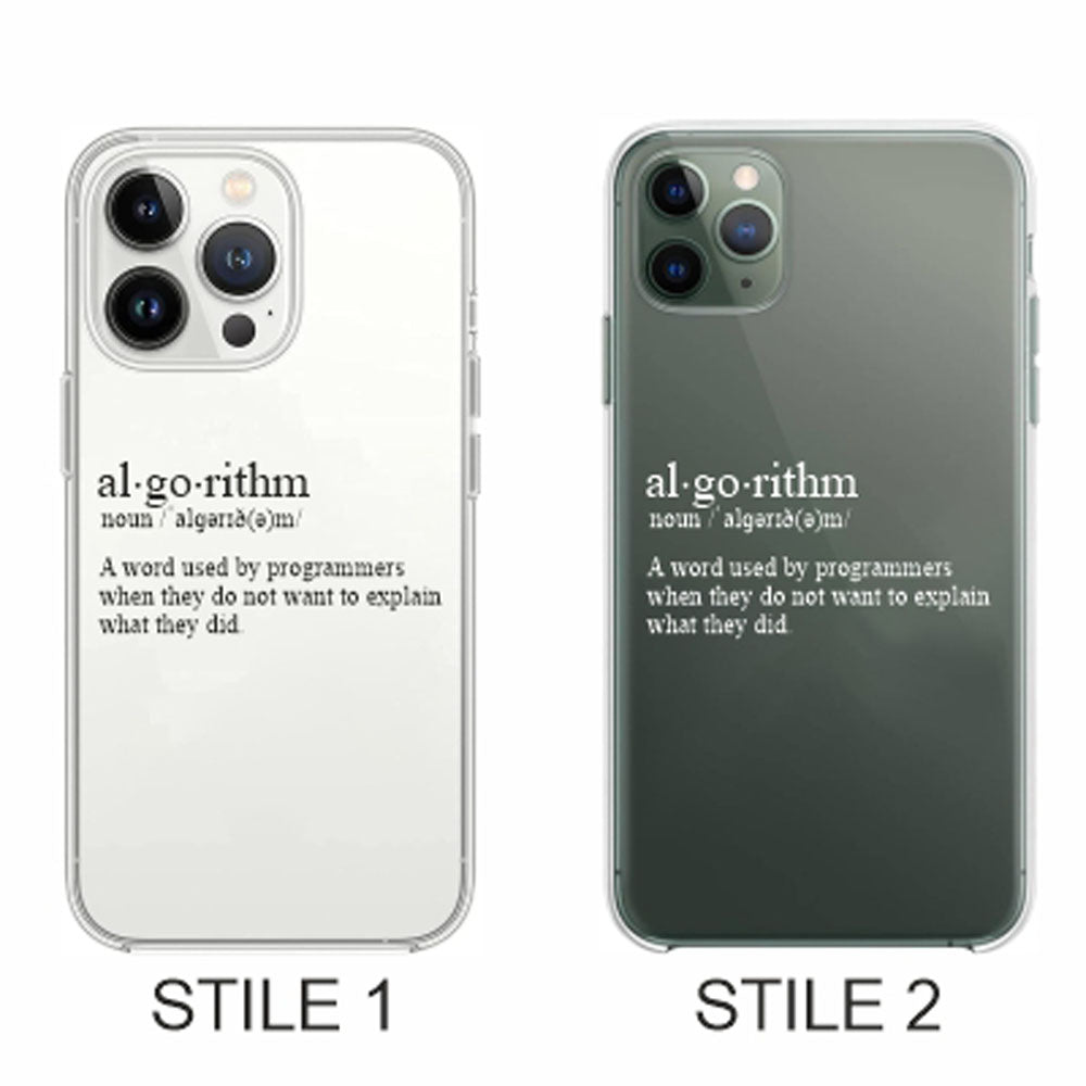 Cover Compatibile Con Tutti i Modelli iPhone - ALGORITHM - Trasparente UltraSottili AntiGraffio Antiurto Case Custodia Marca