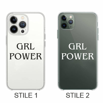 Cover Compatibile Con Tutti i Modelli iPhone - GRL POWER - Trasparente UltraSottili AntiGraffio Antiurto Case Custodia Marca - Social Crazy