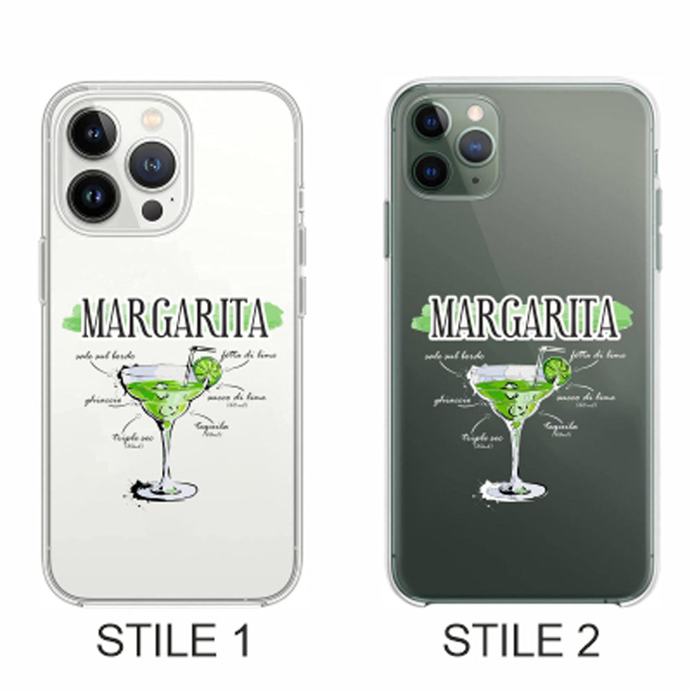 Cover Compatibile Con Tutti i Modelli iPhone - MARGARITA - Trasparente UltraSottili AntiGraffio Antiurto Case Custodia Marca