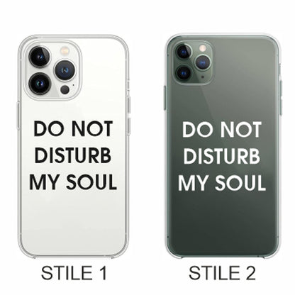 Cover Compatibile Con Tutti i Modelli iPhone - DO NOT DISTURB - Trasparente UltraSottili AntiGraffio Antiurto Case Custodia Marca