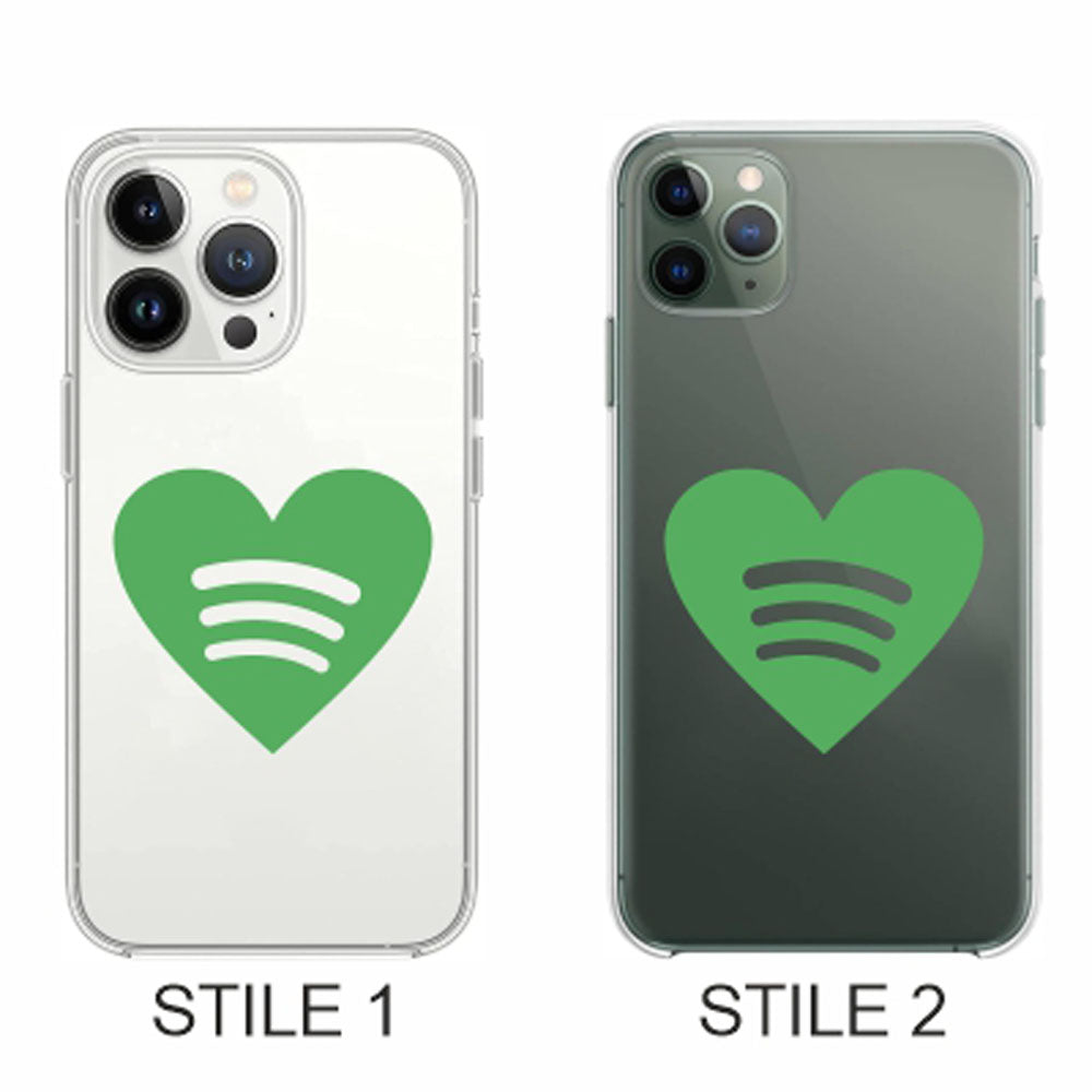 Cover Compatibile Con Tutti i Modelli iPhone - LOVE MUSIC - Trasparente UltraSottili AntiGraffio Antiurto Case Custodia Marca