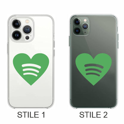 Cover Compatibile Con Tutti i Modelli iPhone - LOVE MUSIC - Trasparente UltraSottili AntiGraffio Antiurto Case Custodia Marca